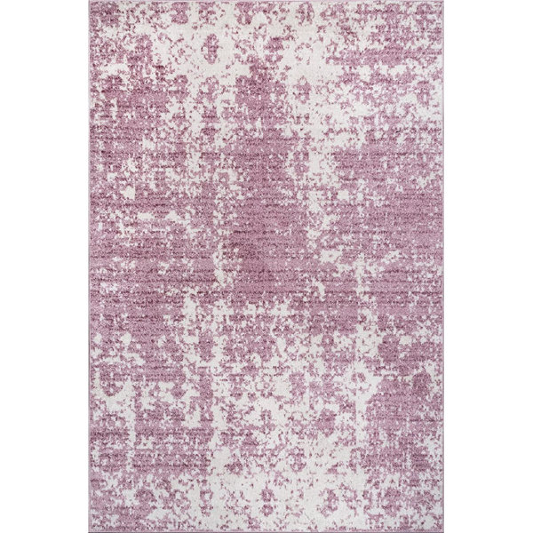 Bungalow Rose Brooklawn Machine Woven / Power Loomed Performance Pink